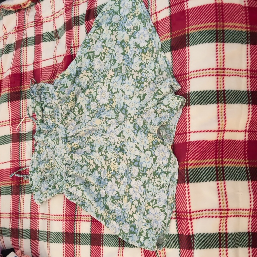 Floral green romper Love Tree